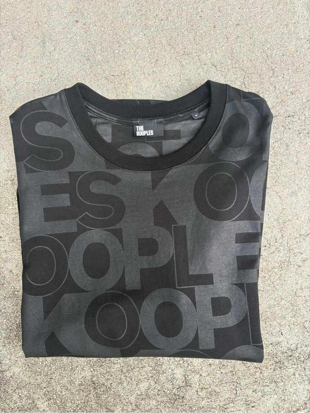 The Kooples Kids Black Tonal Logo Sweatshirt